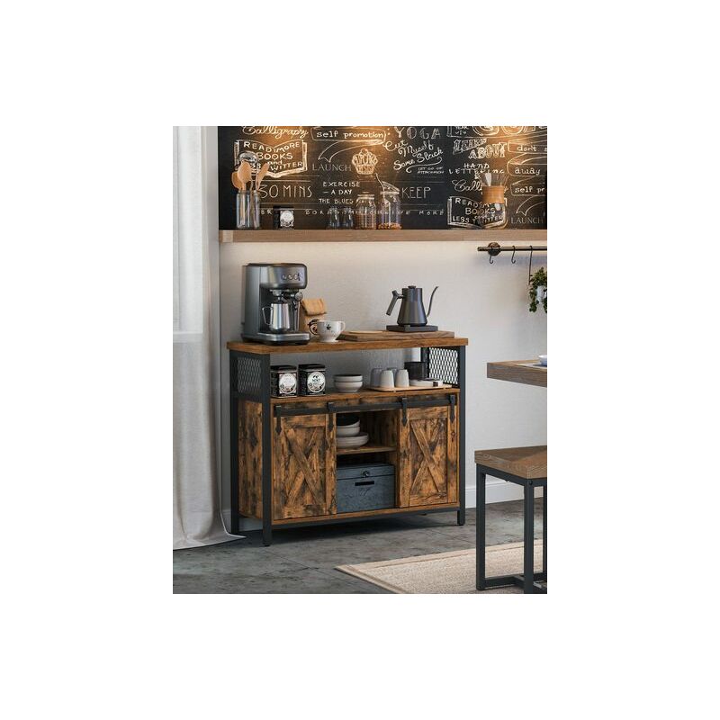 Küchenschrank Sideboard Aufbewahrungsschrank Weinschrank mit 2 Türen LSC094B01