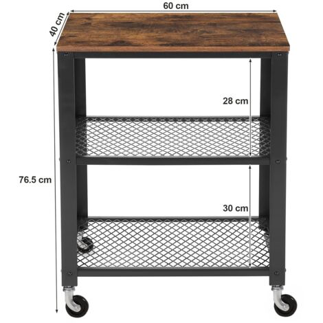 Küchenwagen Küchenregal Rollregal Küche Wohnung 3/4/5 Ablagen Edelstahl Schwarz 