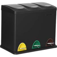 Mülleimer für die Küche, 3-in-1 Abfalleimer, 24 Liter, Mülltrennung