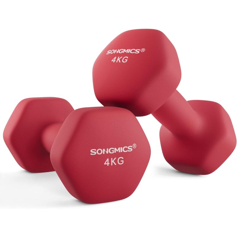 Set D'haltères Hexagonaux 30 Kg Avec Barre De Connexion - Pour Musculation à Domicile - Haltères Et Barre Longue Modulables