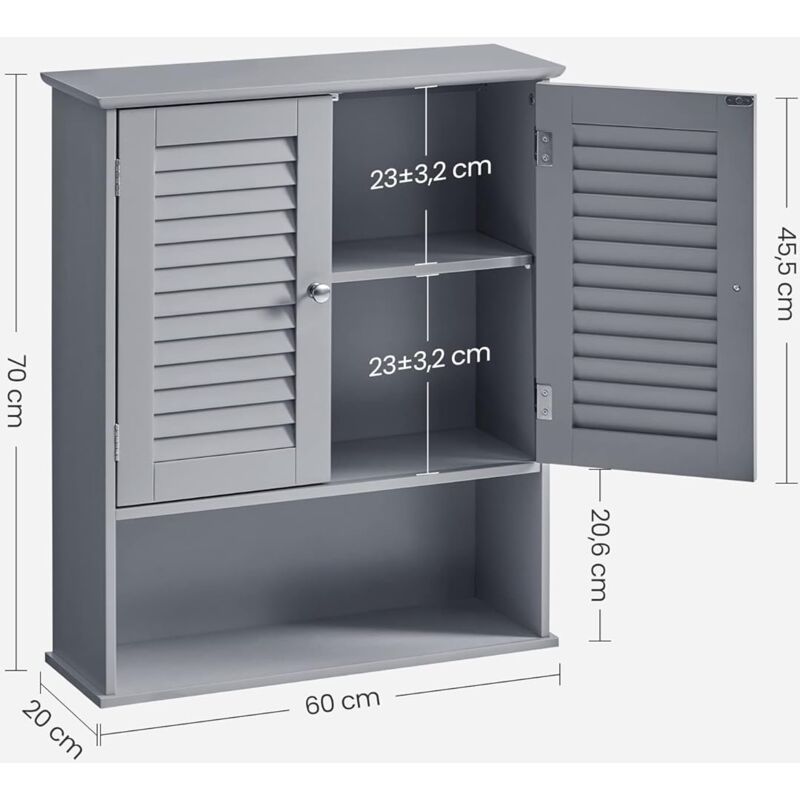 LIFEZEAL Armoire Murale de Salle de Bain, 75X28X60cm, Meuble Suspendu WC avec 2 Portes en Verre, Armoire à Pharmacie Suspendue avec 2 Étagères et 3 Compartiments pour Cuisine, Blanc LIFEZEAL Armoire Murale de Salle de Bain, 75X28X60cm, Meuble Suspendu WC avec 2 Portes en Verre, Armoire à Pharmacie Suspendue avec 2 Étagères et 3 Compartiments pour Cuisine, Blanc