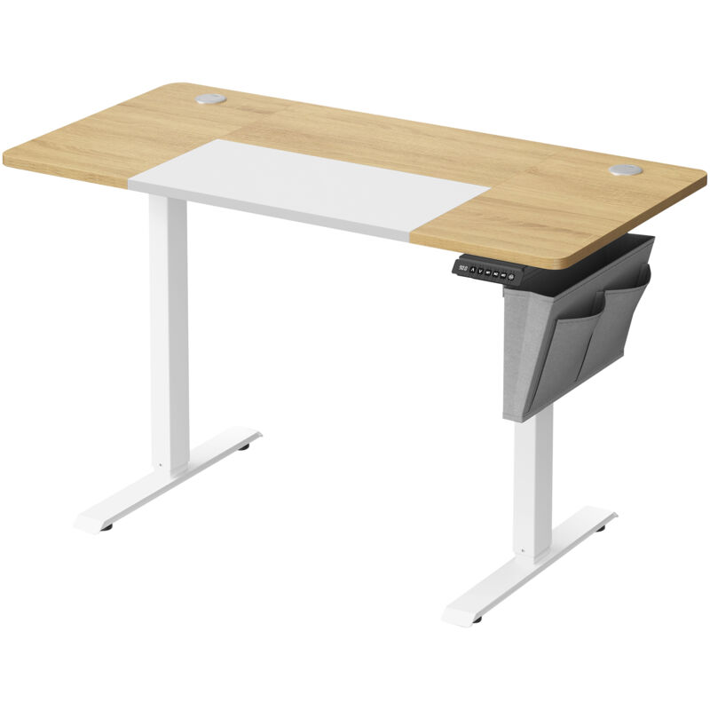 Bureau Assis-Debout Électrique Réglable | Plateau 60x60 Cm | Hauteur 67-115 Cm | Charge Max 120 Kg | Avec Roulettes
