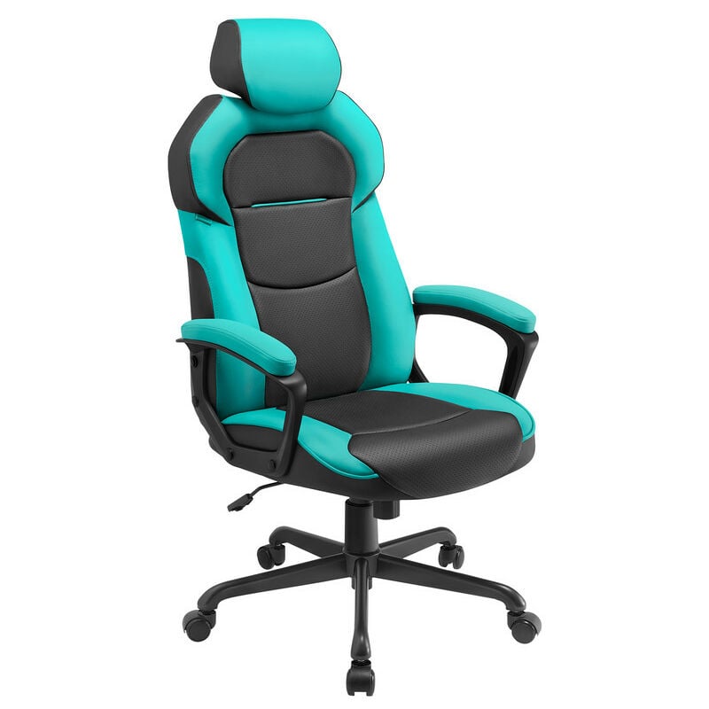 Yaheetech Chaise de Bureau Ergonomique Hauteur Réglable Fauteuil Gaming  avec Appui-tête Soutien Lombaire Ajustables Accoudoir Réglable Siège  Pivotant Charge de 140kg Néon Bleu : : Cuisine et Maison