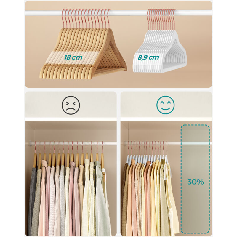 Lot De 100 Cintres En Fil Métallique De 41,9 Cm, Très Résistants En