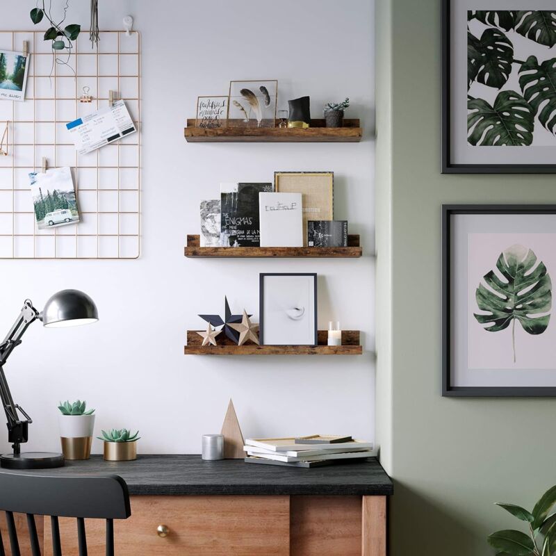 PNNP Etagères Murales Metal Lot De 3, Etagere Flottante Murale Sans