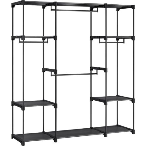 Songmics – Armoire chambre noire 43 x 151 x 166 cm – 4 compartiments de suspension – Barres métalliques renforcées – Dispositif anti-basculement – RYG036B02 (1/5)