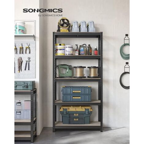 Étagère De Rangement Métallique 4 Niveaux - Hauteur Ajustable, Capacité 1000 Lb, Pour Garage, Chambre, Cuisine, Salle De Bain