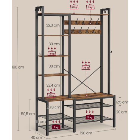 MARK ADLER KEEPER 2.0 Portant à vêtements double barre | 4 Etagères intégrées | Capacité de charge jusqu'à 10 kg | Design solide et moderne | Idéal pour maison ou bureau MARK ADLER KEEPER 2.0 Portant à vêtements double barre | 4 Etagères intégrées | Capacité de charge jusqu'à 10 kg | Design solide et moderne | Idéal pour maison ou bureau