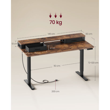WALKINGDESK Bureau Assis Debout Électrique avec Plateau pour Clavier WALKINGDESK Bureau Assis Debout Électrique avec Plateau pour Clavier