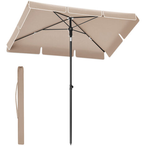 SONGMICS Parasol de 200 cm, Protection Solaire UPF 50 , Inclinable sur 30° dans les 2 sens