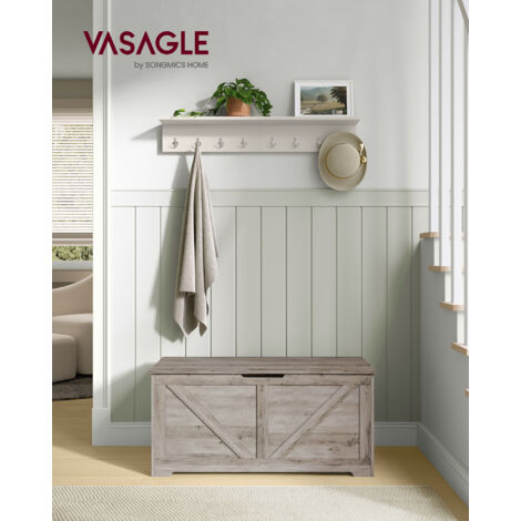 Vasagle coffre de rangement, banc chaussures, meuble pour entrée, avec
