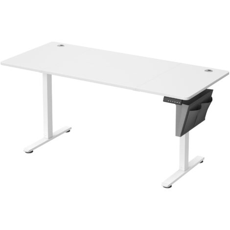 Songmics – Bureau électrique assis-debout réglable en hauteur 70 x 160 cm – 4 hauteurs mémorisables – Cadre en acier – Pochette de rangement