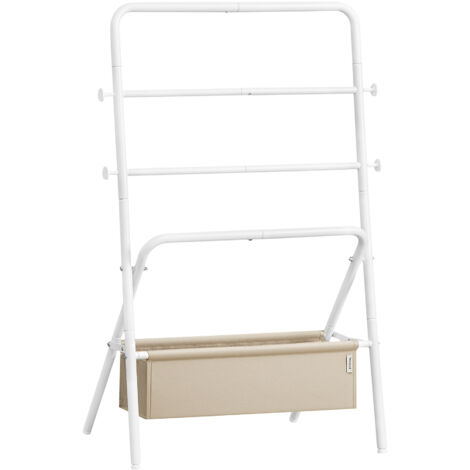 Porte Plante Étagère Plantes Escalier à Fleurs en Bambou avec Support Pot de Fleur Suspendu - 100x40x144cm - Jardin