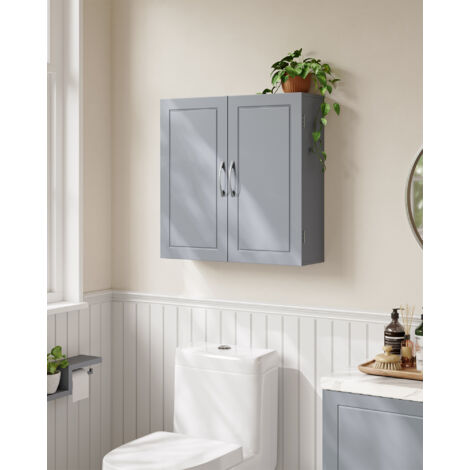 Armoire Salle De Bain Murale Avec Miroir, Grande Espace De Stockage, 60 X 17 X 70cm, Blanc | Leroy Merlin