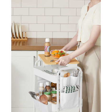 Chariot Table à Langer 4 Niveaux Pour Bébé - Organisateur Mobile Avec Roulettes Salon Chambre