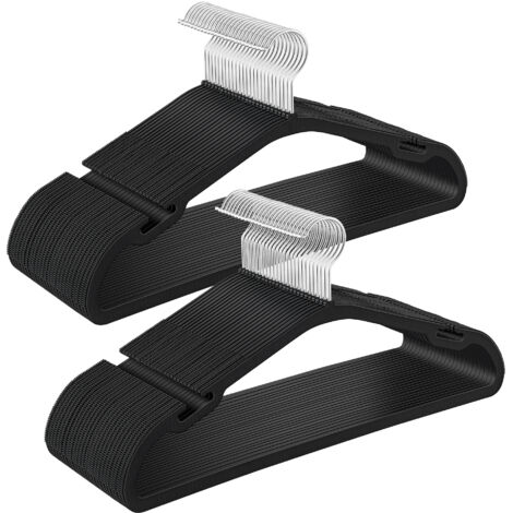 Cintres, Lot De 50, Cintres En Plastique, Avec Larges Encoches Aux Épaules, Blanc Nuage - Cintre Cintres, Lot De 50, Cintres En Plastique, Avec Larges Encoches Aux Épaules, Blanc Nuage - Cintre