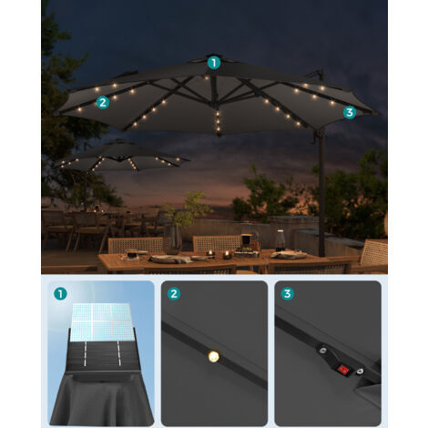 Pivot Inclinable Pour Parasol De Terrasse - En Métal, Pour Tige Aluminium - Fixation Solide, Réglage Facile - Pour Pique-nique, Jardin