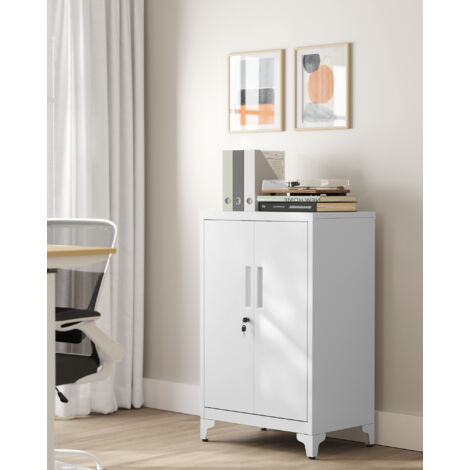 Jan Nowak SONGMICS Caisson De Bureau, Placard Polyvalent, Armoire De Bureau à 2 Portes, Verrouillable, En Acier, Pour Salon, Noir Mat OMC013B01 Armoire Metallique Avec Serrure
