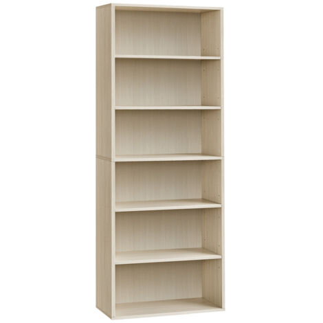 Vasagle – Bibliothèque 6 niveaux – Dimensions 24 x 60 x 178,5 cm – Panneau aggloméré E1 – Capacité de charge 10 kg par étagère – Pour salon, bureau, salle à manger
