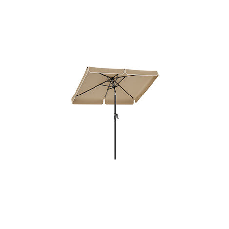Parasol de Balcon 200 x 150 cm, Ombrelle Rectangulaire, Protection Solaire UPF 50+, Inclinaison 30° dans les 2 Sens, pour Jardin, Terrasse, sans Socle, Taupe (1/5)