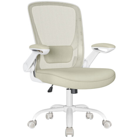 Songmics – Chaise de bureau ergonomique – Dossier en S avec support lombaire – Assise large 53 cm – Tissu en maille respirant – Mécanisme à bascule
