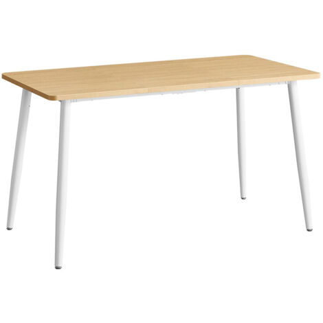 Vasagle – Table à manger rectangulaire 140 cm – Pour 4-6 personnes – Surface résistante à la chaleur jusqu'à 140 °C – Montage rapide en 15 minutes