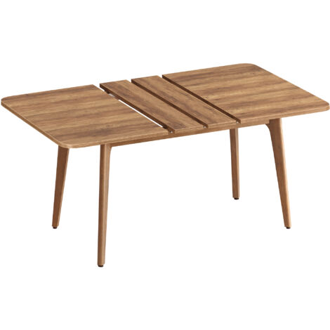 Vasagle – Table extensible marron miel 140-180 cm – Capacité de charge 120 kg – Design épuré pour 4 à 8 personnes – Matériaux durables