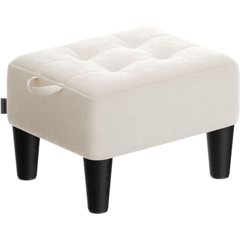 Songmics – Tabouret repose-pieds en velours – Rembourrage épais 5 cm – Capacité de charge 150 kg – Dimensions 40 x 32 x 26 cm – Pour salon, chambre, entrée (1/5)