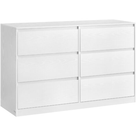 Vasagle – Commode moderne 6 tiroirs 40 x 119,4 x 75 cm – Panneaux MDF et aggloméré – Sécurité anti-basculement – Rangement optimisé (1/5)