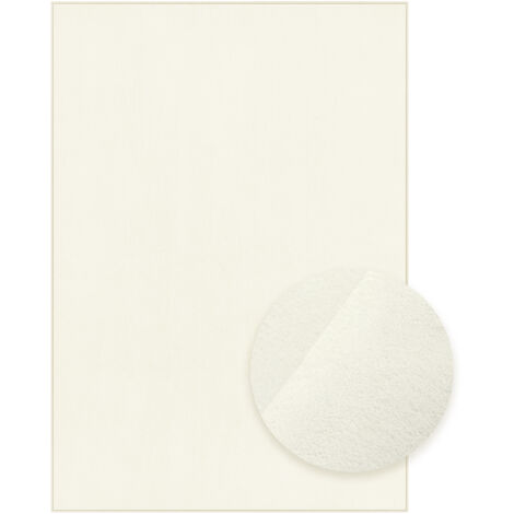 Tapis Décoratif, 160 x 230 cm, Tapis de salon, Antidérapant, Décoration Intérieure, pour Salon, Chambre, Lavable en Machine, Style Moderne, Blanc Crème