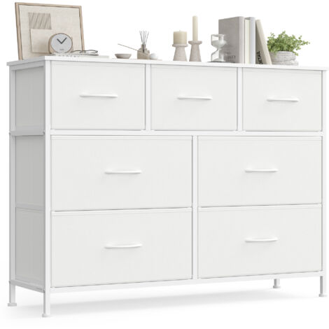 Songmics – Commode enfant 7 tiroirs – Acier, panneau MDF, tissu non-tissé – Dimensions 30 x 98,8 x 73,7 cm – Rangement élégant pour chambre et couloir (1/5)