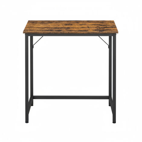 Bureau d'Ordinateur, Table, 50 x 80 x 76 cm, pour Bureau, Chambre, Salon, Cadre en Métal, Couleur Chêne Marron et Noir
