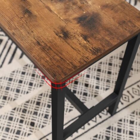 VASAGLE Bancs de Salle à Manger, Lot de 2, Siège pour Cuisine, Style Industriel, 108 x 32,5 x 50 cm, Cadre Métallique Durable, pour Cuisine, Salle à Manger, Salon, Marron Rustique par SONGMICS KTB33X