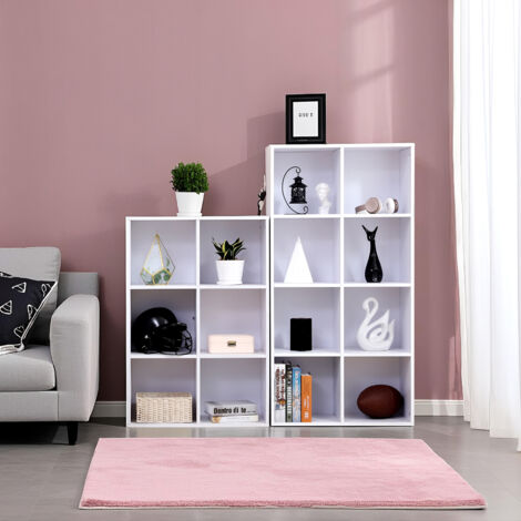 Meuble de Rangement, 8 Compartiments, Présentoir, Blanc (1/5)