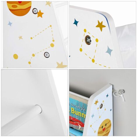 Bibliothèque Enfant Songmics 62x60cm - Étagère Rangement Livres Avec Motif Espace