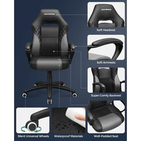 Chaise de bureau TYSON, Forme ergonomique, Rembourrage épais pour un bon  confort d'assise, Capacité de charge maximale 120 kg acheter en ligne à bas  prix