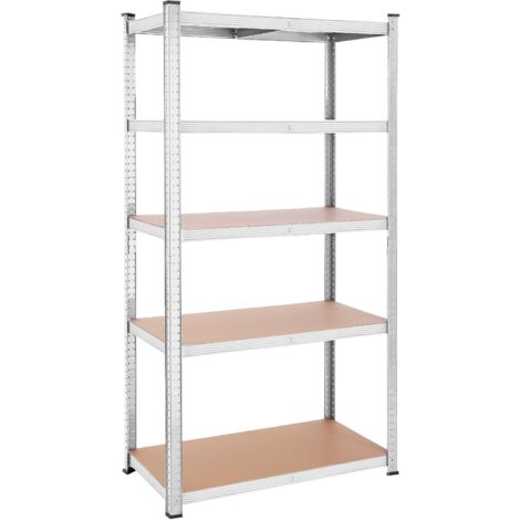 Songmics – Rayonnage étagère 5 niveaux 200 x 100 x 50 cm – Capacité 120 kg/niveau – Cadre en acier traité – Montage sans vis – Dispositif anti-basculement