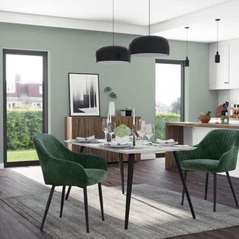 Chaise Salle à Manger, Lot De 2,chaise De Cuisine, Fauteuil En Velours Rembourree Avec Accoudoirs Charge Max 120 Kg Pieds En Metal Pour Salle A Manger Noir D Encre Chaise Salle à Manger, Lot De 2,chaise De Cuisine, Fauteuil En Velours Rembourree Avec Accoudoirs Charge Max 120 Kg Pieds En Metal Pour Salle A Manger Noir D Encre