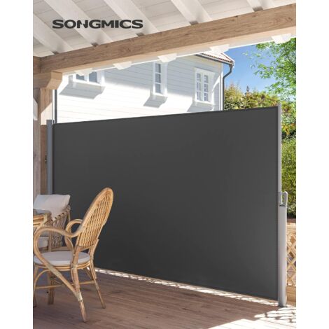Store Latéral Extensible Balcon Anthracite Protection Solaire Pleine Cassette Brise Vue Marron 160 300cm 96175481