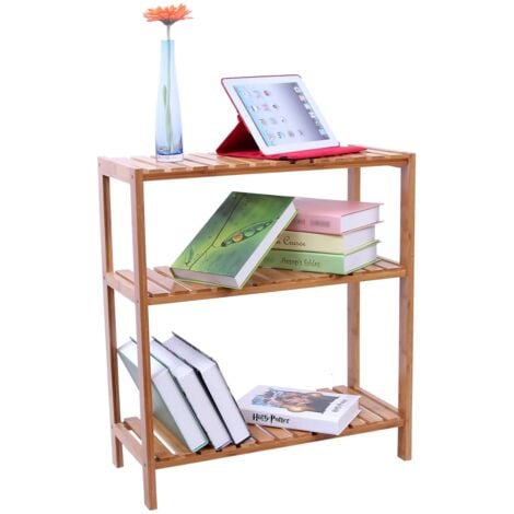Etagère en bambou rangement salle de bain, 4 niveaux BCB33Y