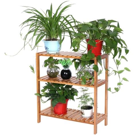 Etagère en bambou rangement salle de bain, 4 niveaux BCB33Y