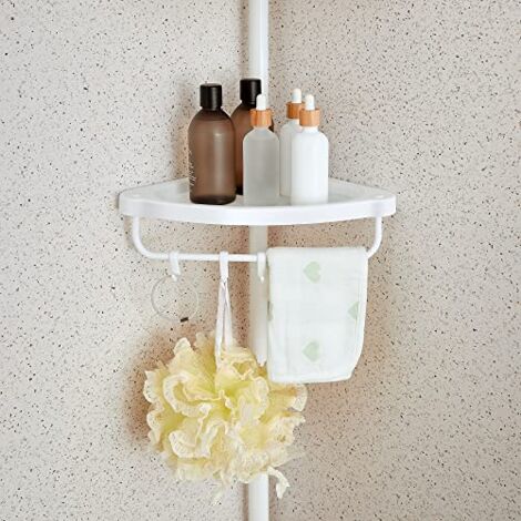 YEAUPE PRO Kit D'étagères Salle De Bain Sans Perçage - 5 Pièces Noir - Avec Supports D'angle, Panier, Porte-savon Et Brosse à Dents - 5
