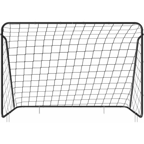 Cage de football pour enfant, Filet de football, montage rapide, pour jardin, cour, parc, plage, tubes en fer, filet en PE, Noir SZQ300BK (1/5)