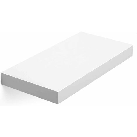 VASAGLE Étagère Murale, Tablette Flottante, Étagère Suspendue, pour Livres, Photos, décoration, 40 x 20 x 3,8 cm, en MDF, pour Salon, Cuisine, entrée, Chambre, Salle de Bain, Blanc par (1/5)