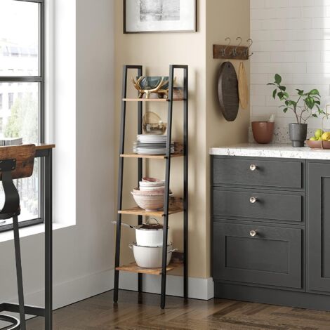 Étagère à Tissu Roulante Avec 3 à 5 Niveaux - Support Métallique Avec Roulettes Pour Atelier Ou Boutique (115cm)