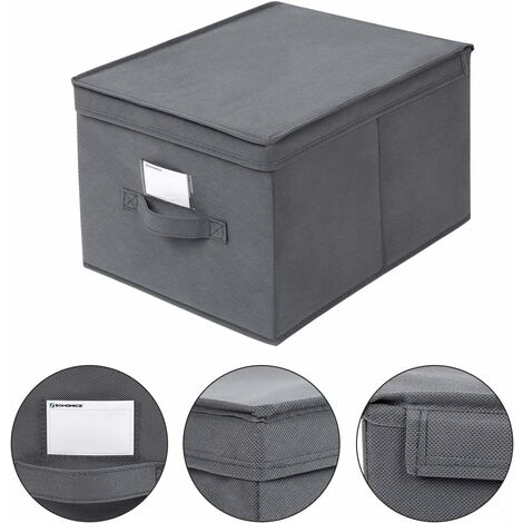Tuevob Lot De 2 Boîtes De Rangement Pliables En Plastique Avec
