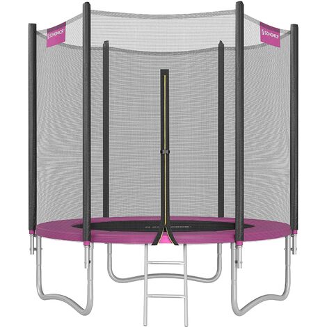 Trampoline extérieur, Diamètre 183 cm, TÜV Rheinland GS Certifica, Équipement jardin - Noir et Rose STR061P01V1