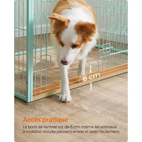 Parc Enclos pour chien chiot et lapin GARDEO80x60x4, 4 panneaux