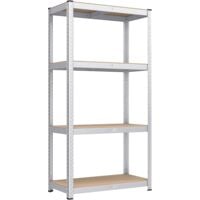Étagère de Rangement à 4 Niveaux, 40 x 80 x 160 cm, Capacité 520 kg, Planches Réglables, Style Industriel, pour Cuisine, Salon, Argent