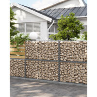Songmics – Gabion pour pierre – Lot de 4 – Dimensions 100x50x50cm – Maille 5x10cm – Acier galvanisé – Pour murs et décorations de jardin
